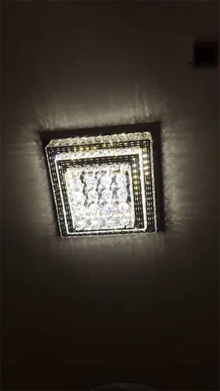 Светодиодный хрустальный потолочный светильник Китай В помещении с регулируемой яркостью Люстры Светодиодные хрустальные потолочные вентиляторы и дистанционные современные невидимые выдвижные хрустальные потолочные светильники