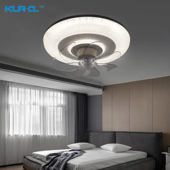 Хромированный деревенский светодиодный ночной светильник заподлицо с невидимым лезвием, потолочный вентилятор для умного дома с подсветкой для спальни